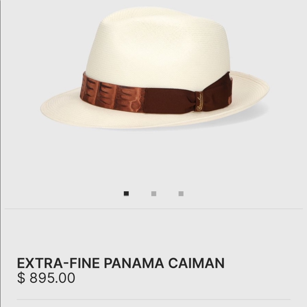 BORSALINO Straw summer fedora hat (Panama Caiman)